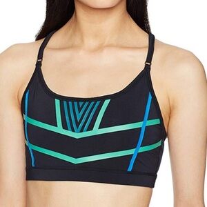 New Shape Mag Sports Bra Green & Black